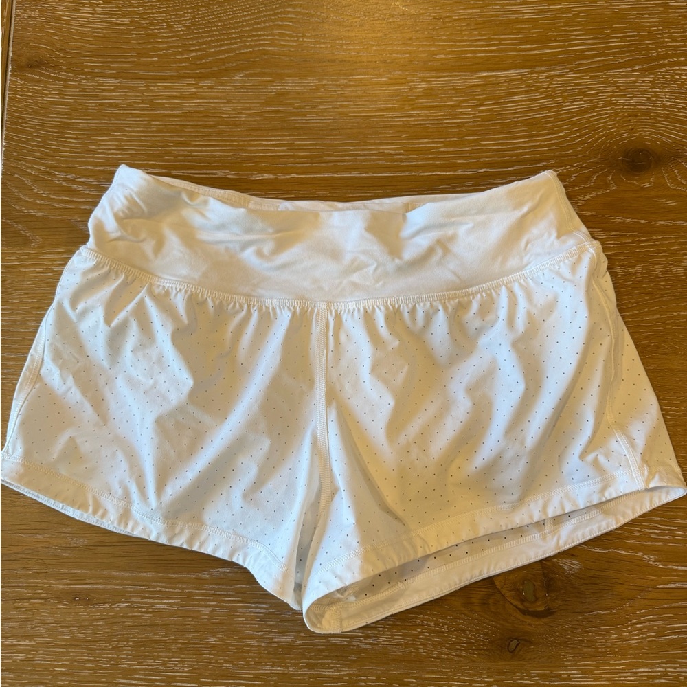 Lululemon Athletica White Athletic Shorts